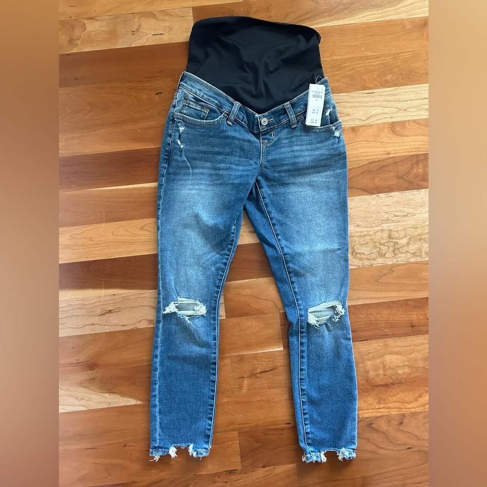 Abercrombie maternity super skinny ankle jean